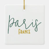 Paris, Frankrijk Souvenir Ornament (Achterkant)