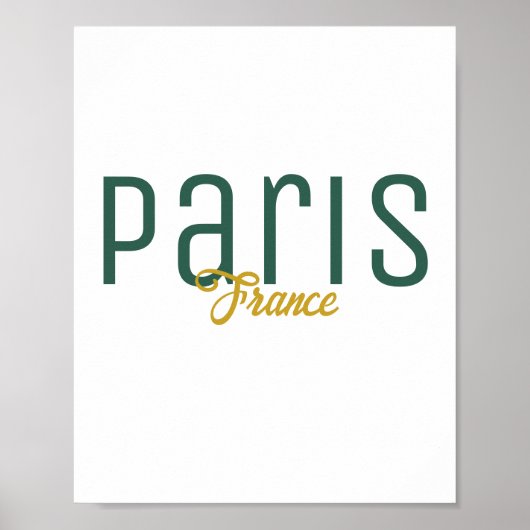 Paris, Frankrijk Souvenir Poster (Voorkant)