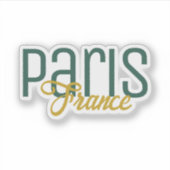 Paris, Frankrijk Souvenir Sticker (Voorkant)