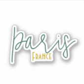 Paris, Frankrijk Souvenir Sticker (Voorkant)