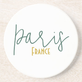 Paris, Frankrijk Souvenir Zandsteen Onderzetter