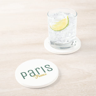 Paris, Frankrijk Souvenir Zandsteen Onderzetter