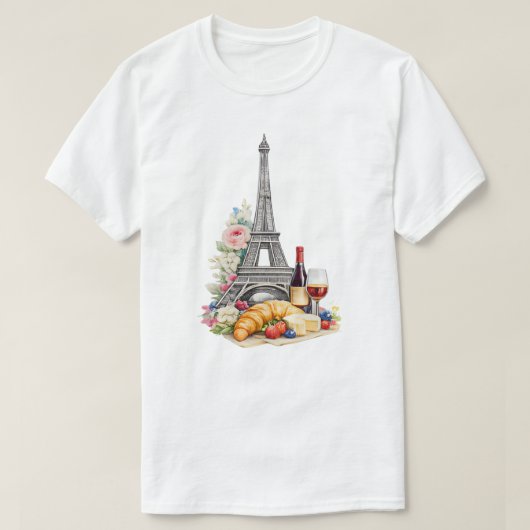 Paris Frankrijk T-Shirt (Design voorkant)