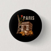  Paris Frankrijk Vakantie Eiffeltoren Paris S Ronde Button 3,2 Cm (Voorkant)