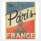 Paris Frankrijk  Vierkante Sticker (Voorkant)