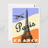 Paris Frankrijk vintage Briefkaart (Voorkant / Achterkant)
