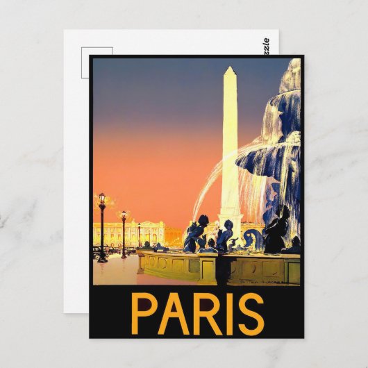 Paris Frankrijk vintage Briefkaart (Voorkant / Achterkant)