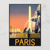 Paris Frankrijk vintage Briefkaart (Voorkant)
