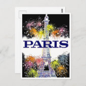 Paris Frankrijk vintage Briefkaart (Voorkant / Achterkant)