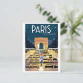 Paris Frankrijk vintage Briefkaart (Staand voorkant)
