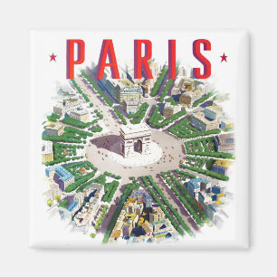 Paris Frankrijk vintage reis Magnet
