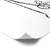 Paris Frankrijk Zwart op wit Poster (Hoek)