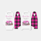 Paris Frans Bonjour Bebe Roze Zwart Baby shower Bedankdoosjes (Uitgevouwen)