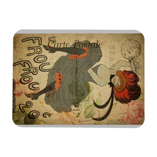 Paris  Frans Can-Can Dancer Magneet (Horizontaal)