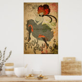 Paris  Frans Can-Can Dancer Poster (Keuken)