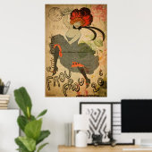 Paris  Frans Can-Can Dancer Poster (Thuiskantoor)