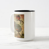 Paris  Frans Can-Can Dancer Tweekleurige Koffiemok (Voorkant links)