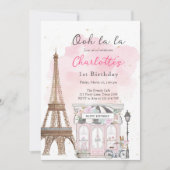 Paris Frans Parisiaans Café Theepartij Meisje Verj Kaart (Voorkant)