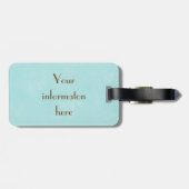 Paris  Frans Schrijven Aqua Bagagelabel (Achterkant horizontaal)