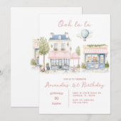 Paris Franse Cafe Tea Party Meisje Verjaardag Kaart (Voorkant / Achterkant)