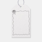 Paris Franse Poedels Baby shower Zwart Roze Cadeaulabel (Achterkant)