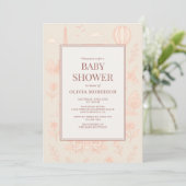 Paris Franse Toile Baby Shower Kaart (Staand voorkant)