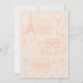Paris Franse Toile Koppels Bruisfeest Kaart (Achterkant)