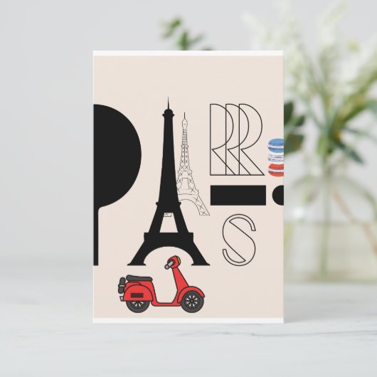 PARIS FRENCH BRIEFKAART (Staand voorkant)