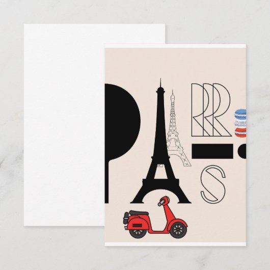 PARIS FRENCH BRIEFKAART (Voorkant / Achterkant)