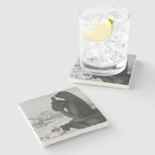 Paris Gargoyle Stenen Onderzetter (Zijkant)