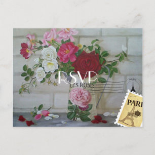 Paris Geacht Foto Wedding RSVP Persoonlijk toevoeg Uitnodiging Briefkaart