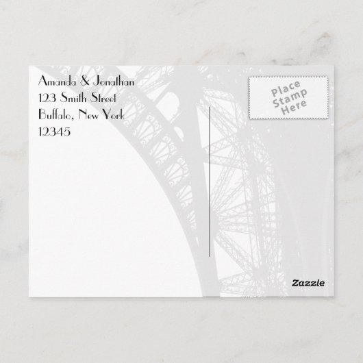 Paris Geachte Dank je Briefkaart (Achterkant)