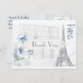 Paris Geachte Dank je Briefkaart (Voorkant / Achterkant)