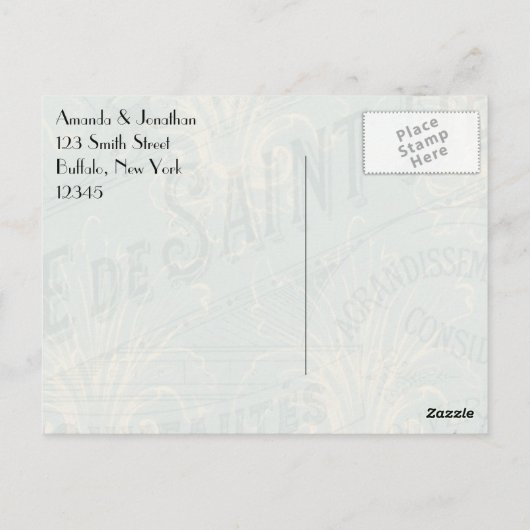 Paris Geachte Dank je Briefkaart (Achterkant)