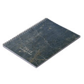 Paris gebarsten blauw leder look Frans Notitieboek (Linkerzijde)