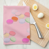 Paris Gedekte roze Franse Macaron Kitchen Towel Theedoek (Quarter Fold)