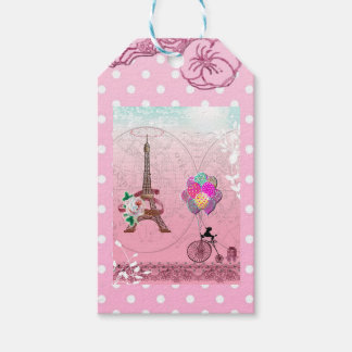 Paris geïnspireerde cadeautag cadeaulabel