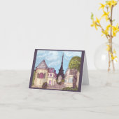 Paris Geïnspireerde Eiffel Tower notebook grijs Kaart (Gele Bloem)
