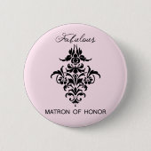 Paris Geïnspireerde Matron van Honor Button (Voorkant)