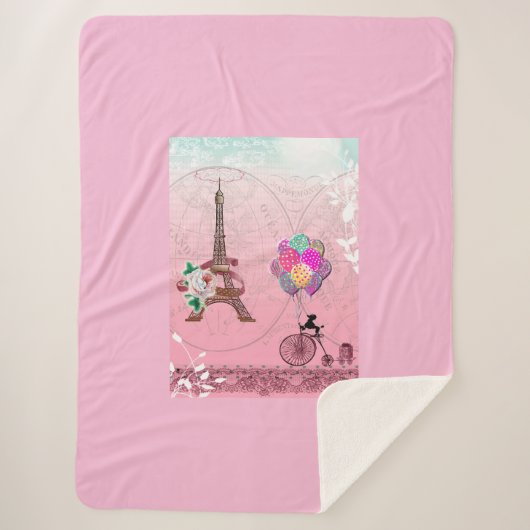 Paris geïnspireerde Sherpa deken (Voorkant)
