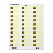 Paris' gele zonnebloem retour adres label (Full Sheet)