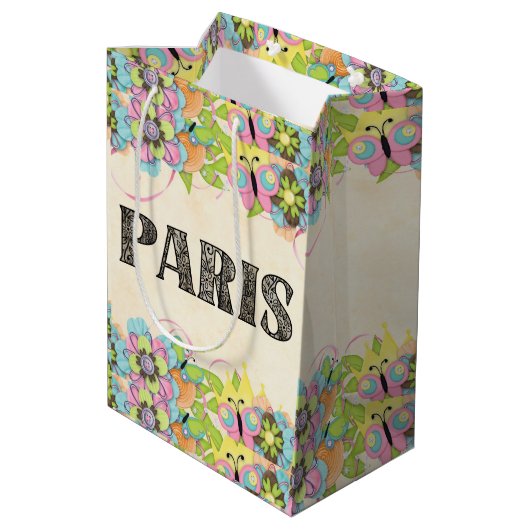 Paris Gift Bag Medium Cadeauzakje (Achterkant Gekanteld)