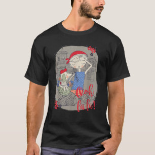 Paris Girl Cute Dog Retro Souvenir French Women Ki T-shirt