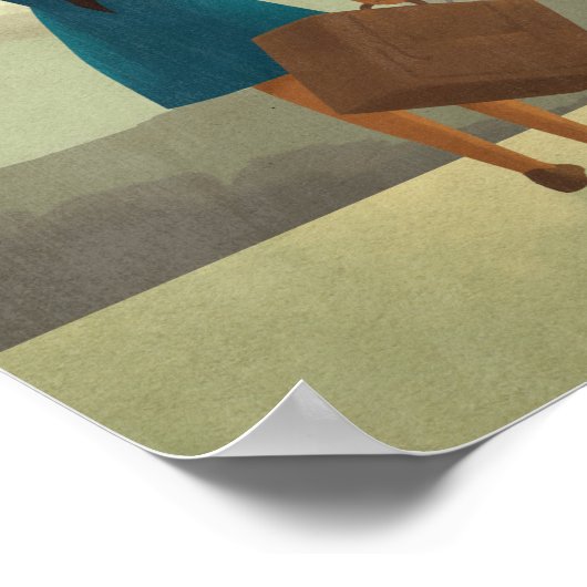 Paris Girl  Style Travel poster (Hoek)