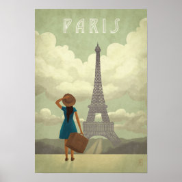 Paris Girl  Style Travel poster