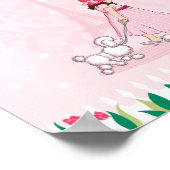 Paris Girls Poster, poodle Eiffeltoren Poster (Hoek)