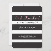 Paris Glam CandyLand Verjaardagsfeestje Uitnodigin Kaart (Achterkant)