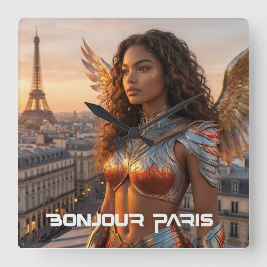 PARIS - GOEDENDAG VIERKANTE KLOK (Voorkant)