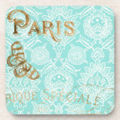  Paris Gold Design Bier Onderzetter (Voorkant)