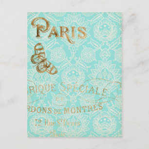 Paris Gold Design Briefkaart